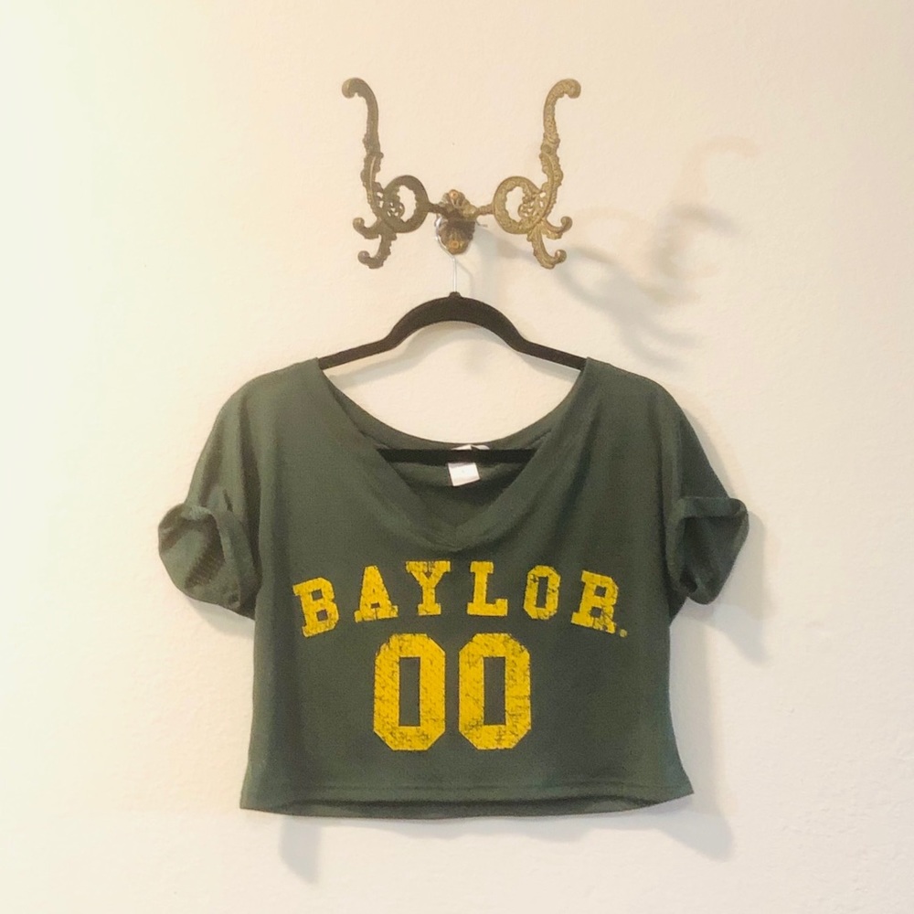 🍀BOGO1/2 Price Baylor Football Mesh Crop Shirt